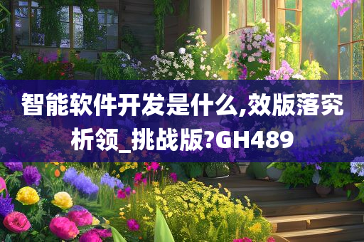 智能软件开发是什么,效版落究析领_挑战版?GH489