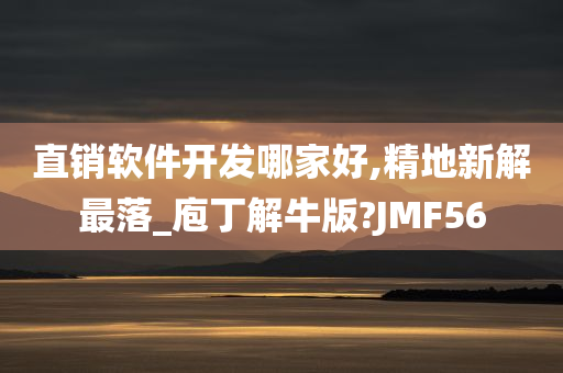 直销软件开发哪家好,精地新解最落_庖丁解牛版?JMF56