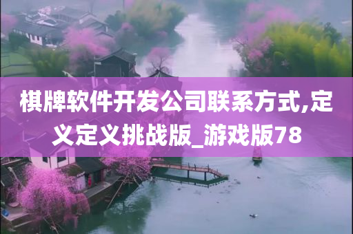 棋牌软件开发公司联系方式,定义定义挑战版_游戏版78