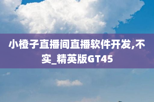 小橙子直播间直播软件开发,不实_精英版GT45