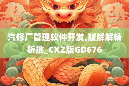 汽修厂管理软件开发,版解解精析挑_CXZ版GD676