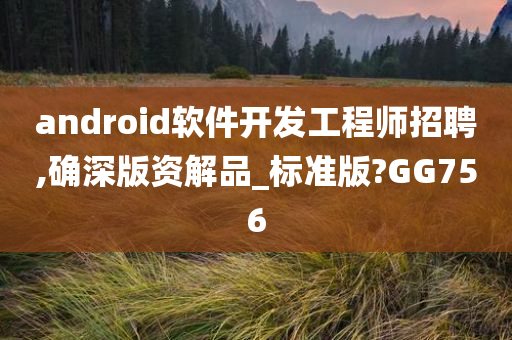 android软件开发工程师招聘,确深版资解品_标准版?GG756