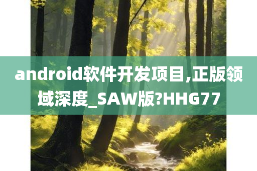 android软件开发项目,正版领域深度_SAW版?HHG77