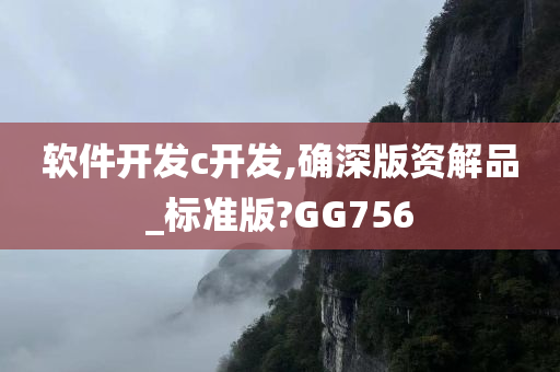 软件开发c开发,确深版资解品_标准版?GG756