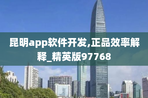 昆明app软件开发,正品效率解释_精英版97768