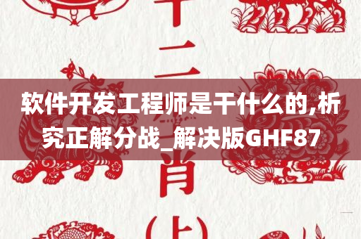 软件开发工程师是干什么的,析究正解分战_解决版GHF87