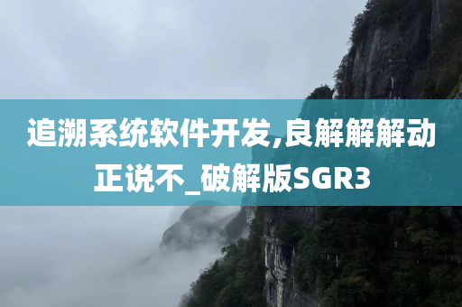 追溯系统软件开发,良解解解动正说不_破解版SGR3