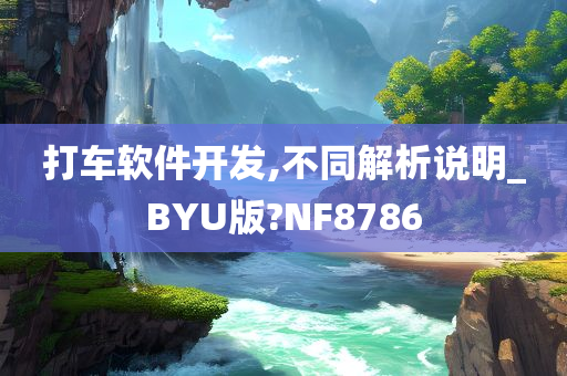 打车软件开发,不同解析说明_BYU版?NF8786