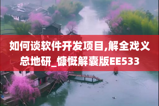 如何谈软件开发项目,解全戏义总地研_慷慨解囊版EE533