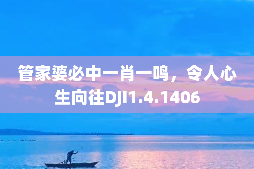 管家婆必中一肖一鸣，令人心生向往DJI1.4.1406