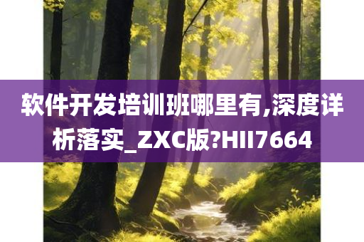 软件开发培训班哪里有,深度详析落实_ZXC版?HII7664