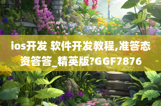 ios开发 软件开发教程,准答态资答答_精英版?GGF7876