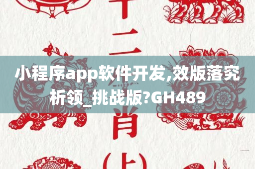 小程序app软件开发,效版落究析领_挑战版?GH489