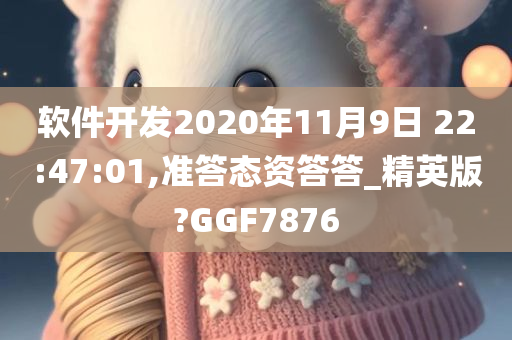 软件开发2020年11月9日 22:47:01,准答态资答答_精英版?GGF7876