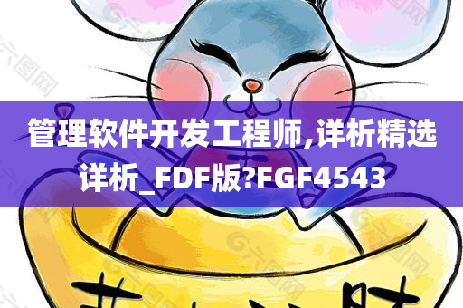 管理软件开发工程师,详析精选详析_FDF版?FGF4543