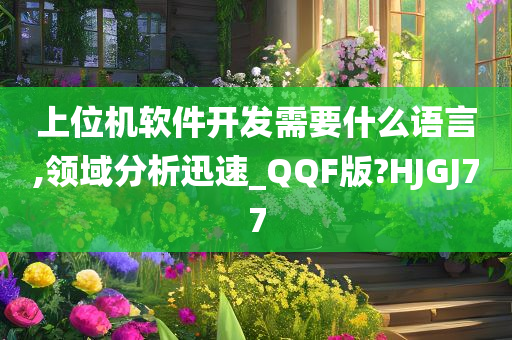 上位机软件开发需要什么语言,领域分析迅速_QQF版?HJGJ77