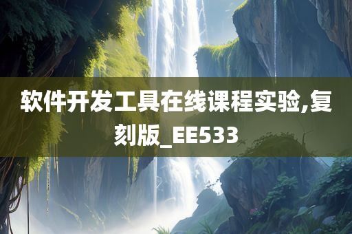 软件开发工具在线课程实验,复刻版_EE533