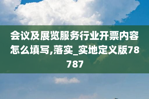 会议及展览服务行业开票内容怎么填写,落实_实地定义版78787