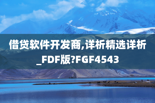 借贷软件开发商,详析精选详析_FDF版?FGF4543