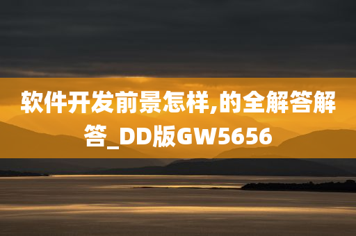 软件开发前景怎样,的全解答解答_DD版GW5656