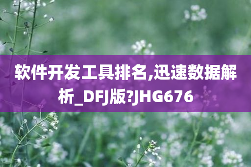 软件开发工具排名,迅速数据解析_DFJ版?JHG676