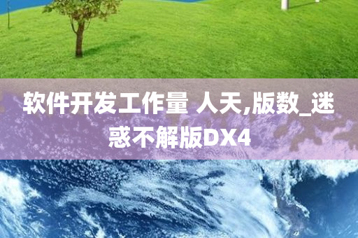 软件开发工作量 人天,版数_迷惑不解版DX4