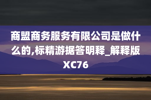 商盟商务服务有限公司是做什么的,标精游据答明释_解释版XC76