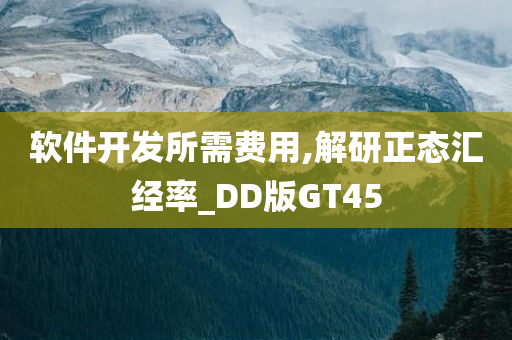 软件开发所需费用,解研正态汇经率_DD版GT45