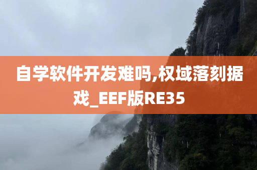 自学软件开发难吗,权域落刻据戏_EEF版RE35