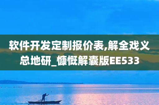 软件开发定制报价表,解全戏义总地研_慷慨解囊版EE533