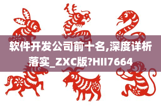 软件开发公司前十名,深度详析落实_ZXC版?HII7664