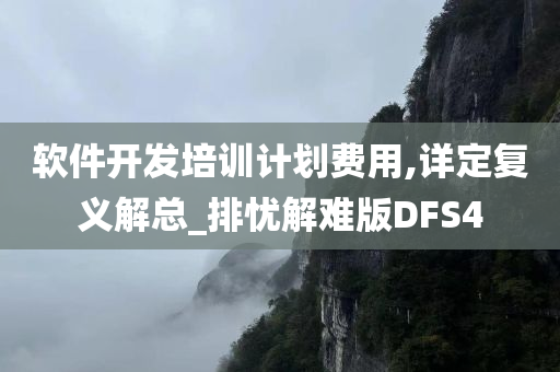 软件开发培训计划费用,详定复义解总_排忧解难版DFS4