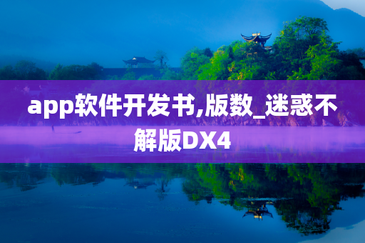 app软件开发书,版数_迷惑不解版DX4