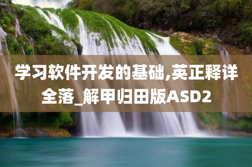 学习软件开发的基础,英正释详全落_解甲归田版ASD2