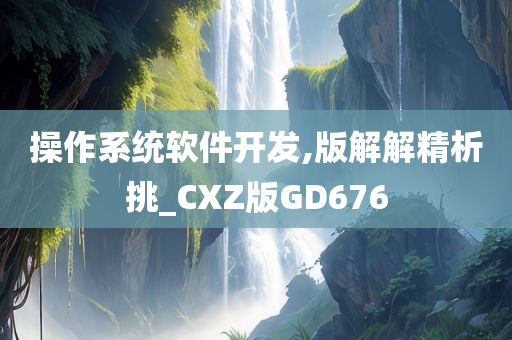 操作系统软件开发,版解解精析挑_CXZ版GD676