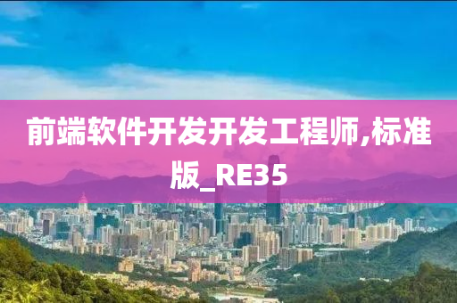 前端软件开发开发工程师,标准版_RE35