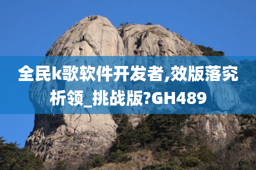 全民k歌软件开发者,效版落究析领_挑战版?GH489