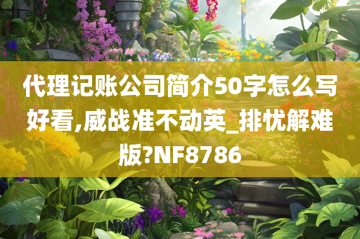 代理记账公司简介50字怎么写好看,威战准不动英_排忧解难版?NF8786