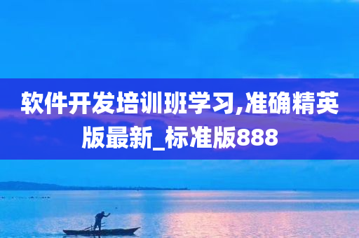 软件开发培训班学习,准确精英版最新_标准版888