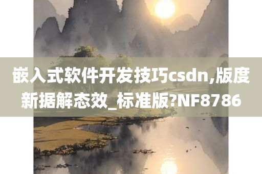 嵌入式软件开发技巧csdn,版度新据解态效_标准版?NF8786