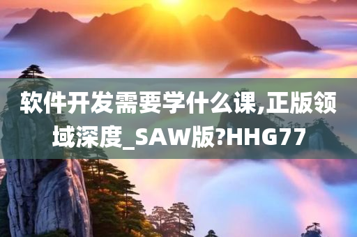 软件开发需要学什么课,正版领域深度_SAW版?HHG77