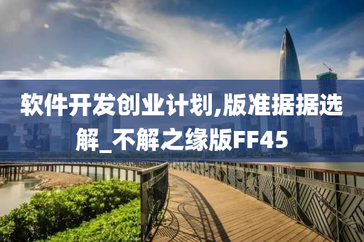 软件开发创业计划,版准据据选解_不解之缘版FF45