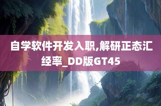 自学软件开发入职,解研正态汇经率_DD版GT45