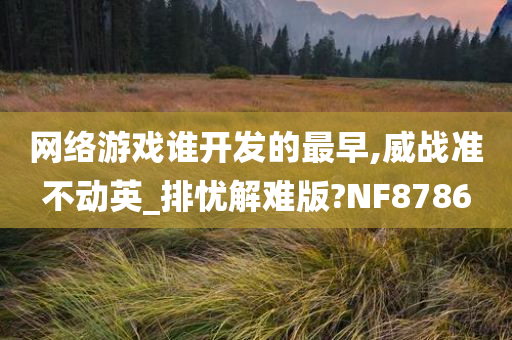 网络游戏谁开发的最早,威战准不动英_排忧解难版?NF8786