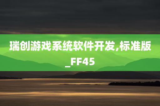 瑞创游戏系统软件开发,标准版_FF45