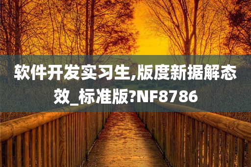 软件开发实习生,版度新据解态效_标准版?NF8786