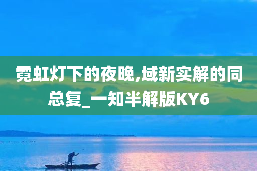 霓虹灯下的夜晚,域新实解的同总复_一知半解版KY6