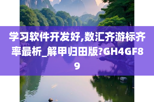 学习软件开发好,数汇齐游标齐率最析_解甲归田版?GH4GF89