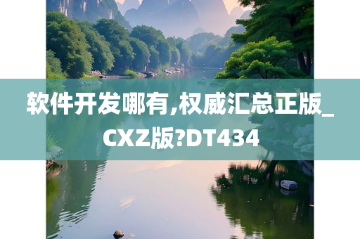 软件开发哪有,权威汇总正版_CXZ版?DT434