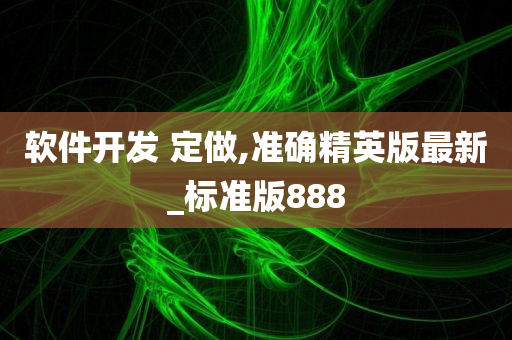 软件开发 定做,准确精英版最新_标准版888